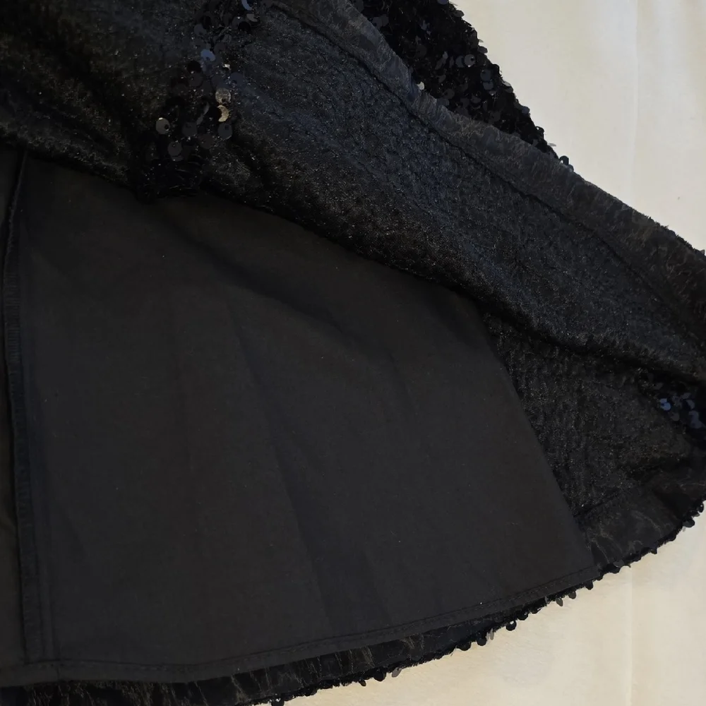 Black Sequin Cutout Mini Dress - Picture 7 of 14